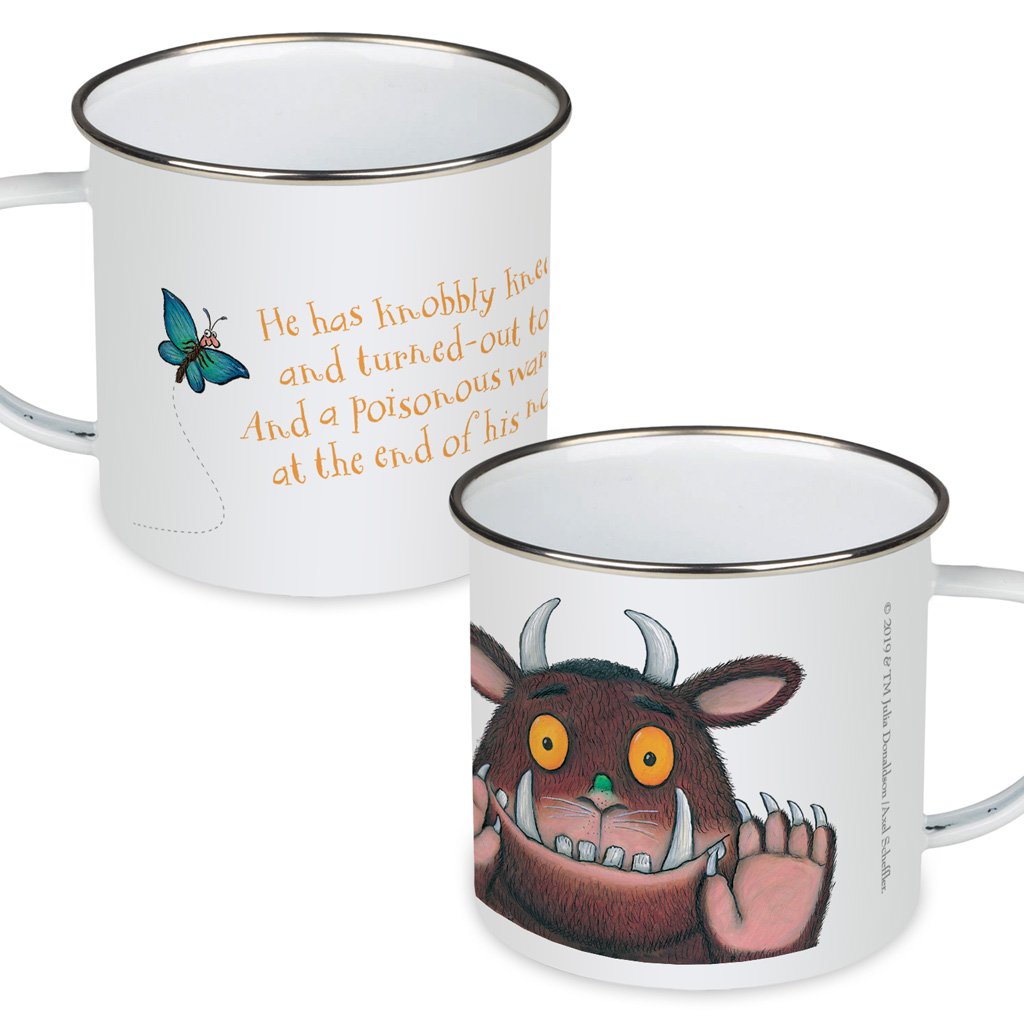 The Gruffalo 'Knobbly Knees' Enamel Mug