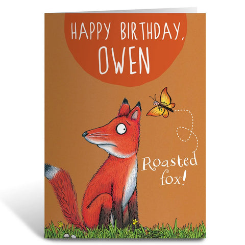 Fox Greeting Card Personalised Greeting Card