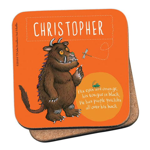 Orange Gruffalo Personalised Coaster