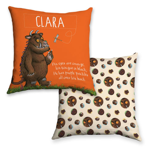 Orange Gruffalo Personalised Cushion