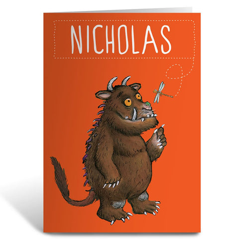 Orange Gruffalo Personalised Greeting Card