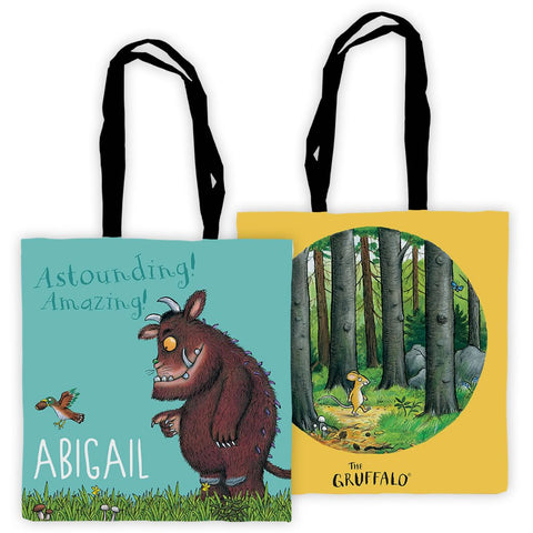 Gruffalo and Mouse Personalised Edge to Edge Tote Bag