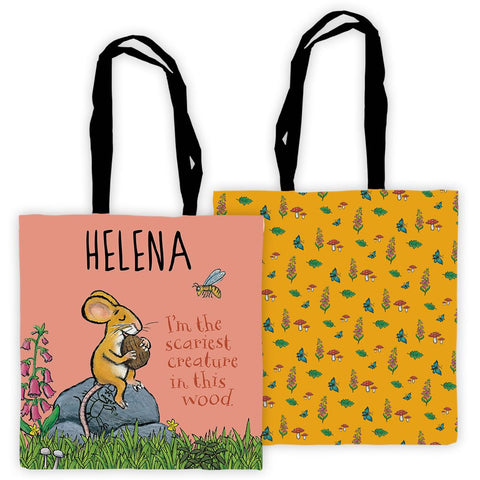 Pink Mouse Gruffalo Personalised Edge to Edge Tote Bag