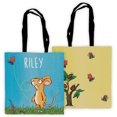 Blue Mouse Gruffalo Personalised Edge to Edge Tote Bag
