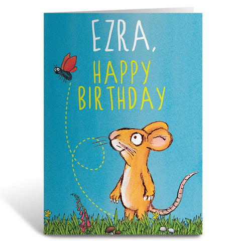 Blue Mouse Personalised Greeting Card