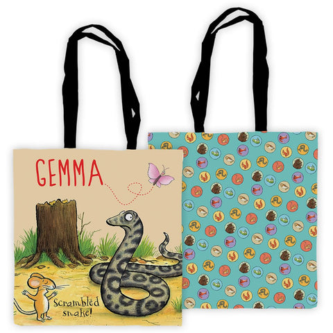 Snake Gruffalo Personalised Edge to Edge Tote Bag