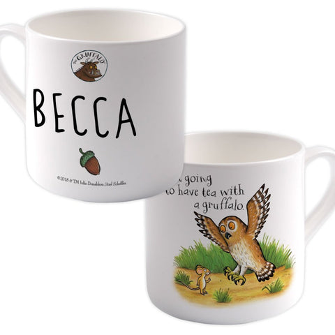 Owl Personalised Large Bone China Mug