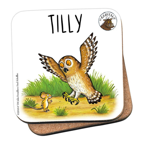 Mouse and Owl Personalised Coaster