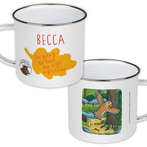 Owl Personalised Enamel Mug