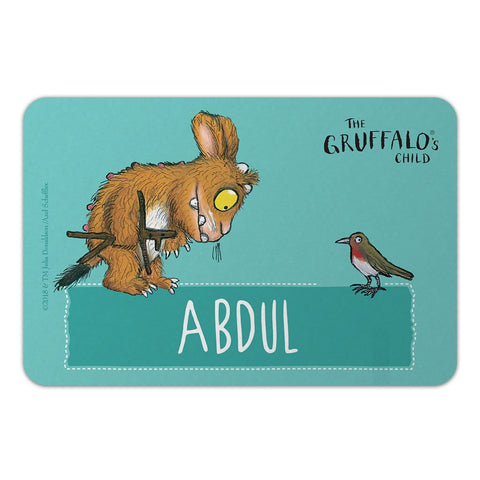 Personalised Blue Gruffalo's Child Personalised Door Plaque