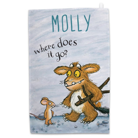 Personalised Gruffalo's Child and Mouse Personalised Tea Towel