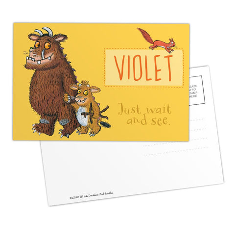 Yellow Gruffalo's Child Personalised Postcard