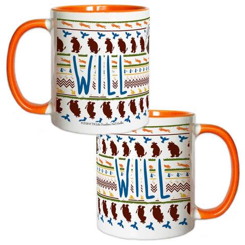 Orange Patterned Gruffalo Personalised Coloured Insert Mug