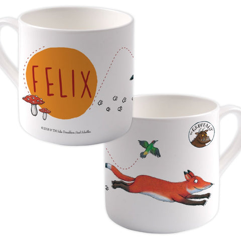 Fox Running  Personalised Large Bone China Mug