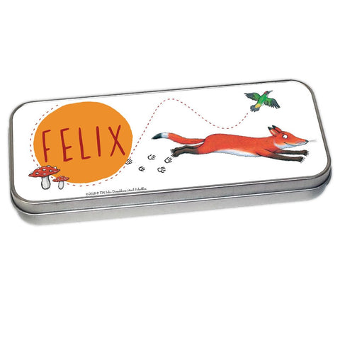 Fox Personalised Pencil Tin