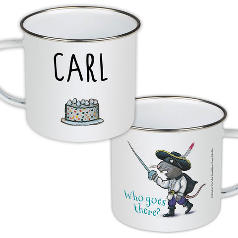 "Who goes there?" Highway Rat Personalised Enamel Mug