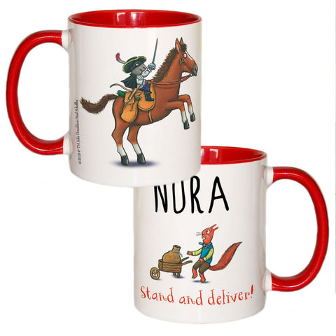 Red Highway Rat Personalised Coloured Insert Mug