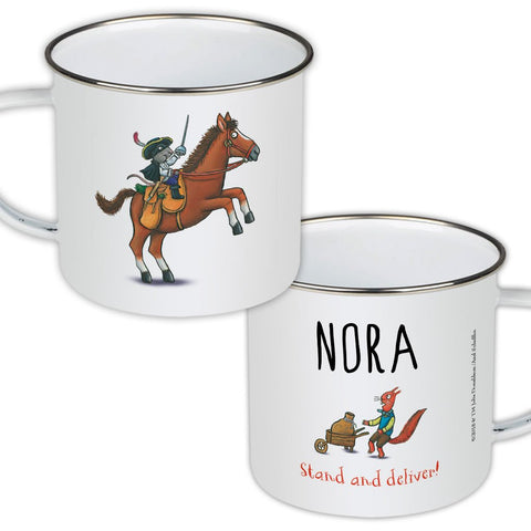 "Stand and deliver?" Highway Rat Personalised Enamel Mug