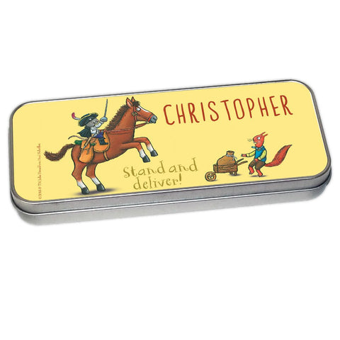 "Stand and deliver!" Highway Rat Personalised Pencil Tin