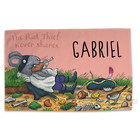Personalised Greedy Highway Rat Personalised Tea Towel