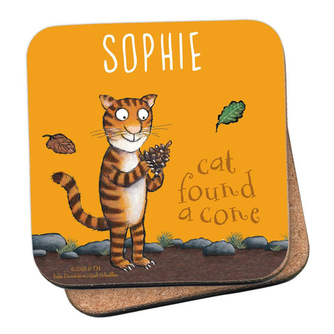 Room on the Broom Cat Personalised Coaster