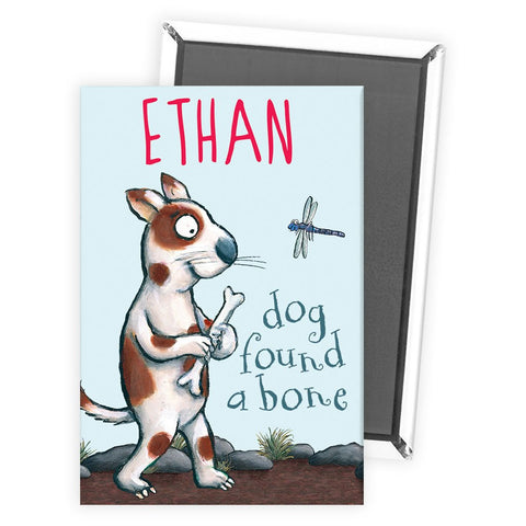Dog Room on the Broom Personalised Magnet