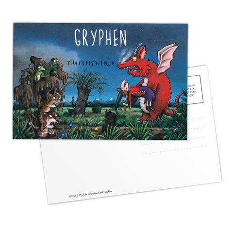 Dragon Room on the Broom Personalised Postcard