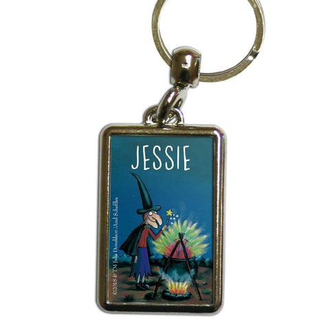 Witch Room on the Broom Personalised Metal Keyring
