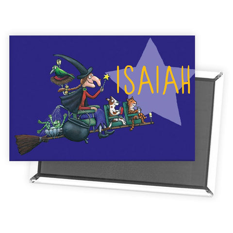 Purple Room on the Broom Personalised Magnet