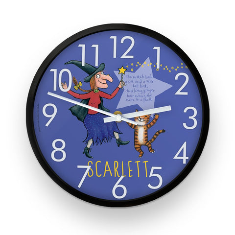 Purple Room on the Broom Personalised Clock