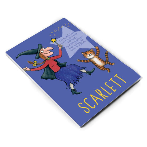 Witch and Cat Room on the Broom Personalised A5 Notepad