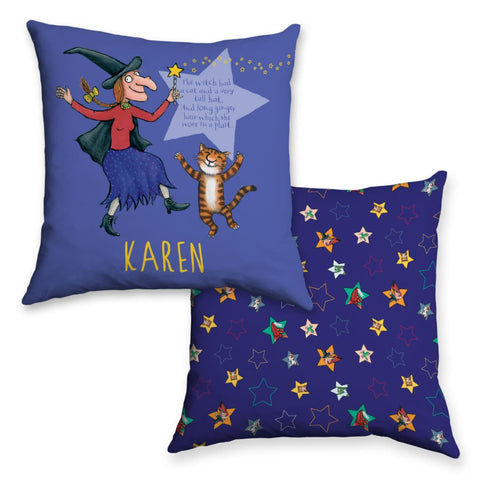 Purple Room on the Broom Personalised Cushion