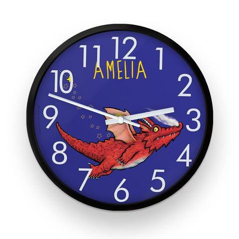 Flying Dragon Room on the Broom Personalised Clock