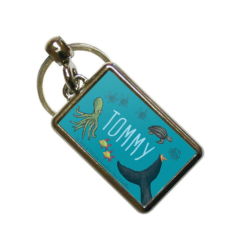 This is the sea so wild and free Personalised Metal Keyring