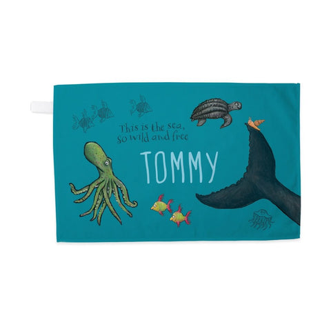 This is the sea so wild and free Personalised Tea Towel