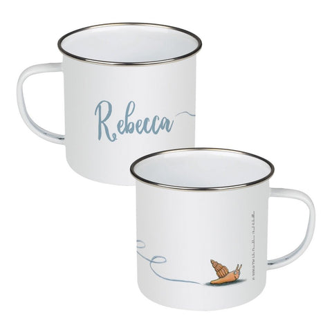 Snail Personalised Enamel Mug