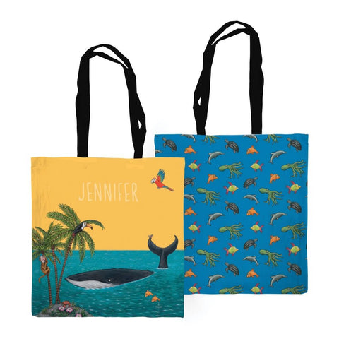 Palm Trees Personalised Edge to Edge Tote Bag
