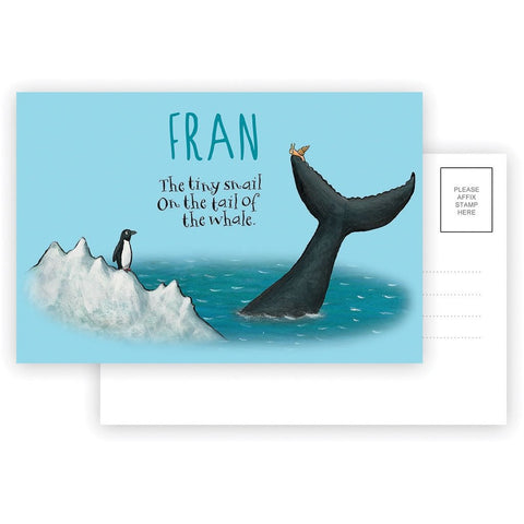 The tiny snail Personalised Postcard Pack of 8