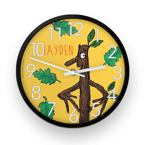 Yellow Stick Man  Personalised Clock