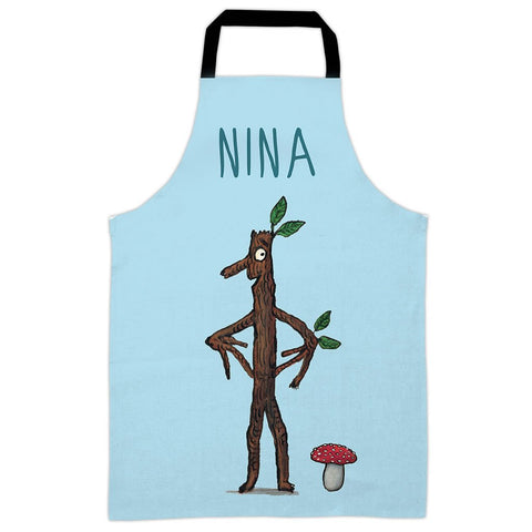 Blue Stick Man Personalised Apron