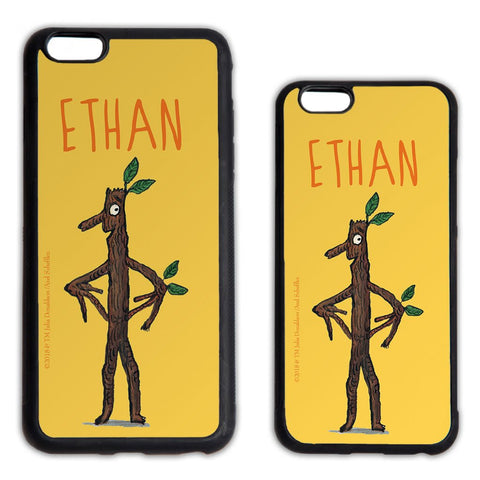 Yellow Stick Man Personalised Phone Case