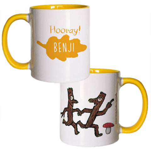 "Hooray" Stick Man  Personalised Coloured Insert Mug