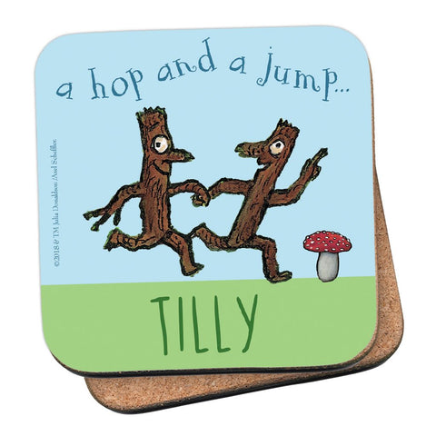 Blue Stick Man Personalised Coaster