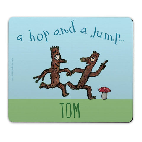 Blue Stick Man Personalised Mousemat