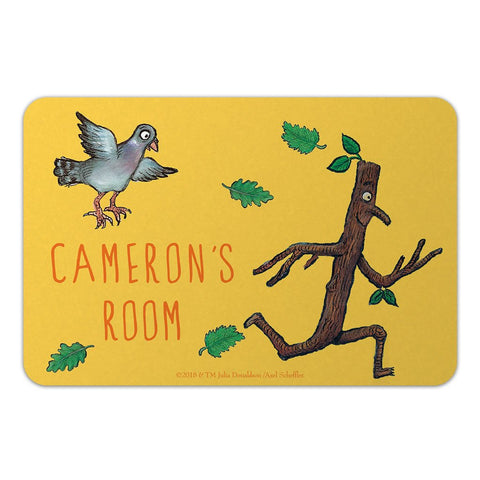 Personalised Yellow Stick Man Personalised Door Plaque