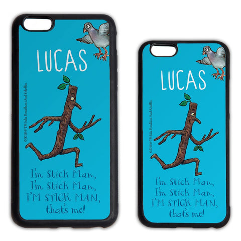 Blue Stick Man Personalised Phone Case