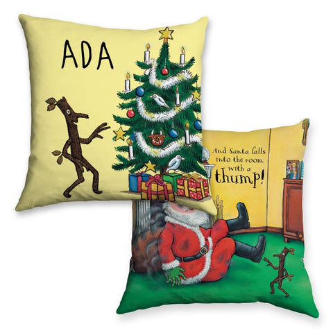 Festive Stick Man Personalised Cushion