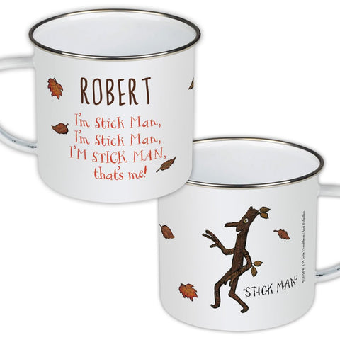 Stick Man Personalised Enamel Mug