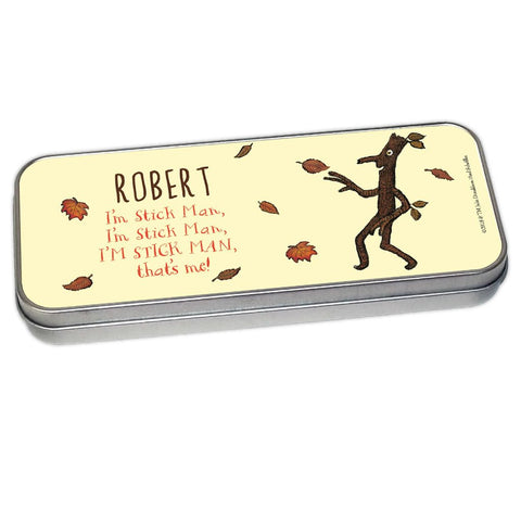 Stick Man Personalised Pencil Tin