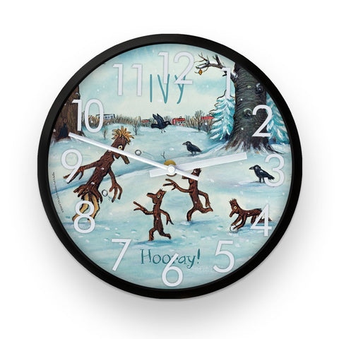 Stick Man Family  Personalised Clock